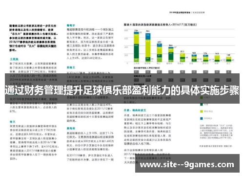 通过财务管理提升足球俱乐部盈利能力的具体实施步骤